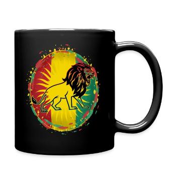 Lion Puissance Et Rastafari Vibration Positive - Mug uni - noir - Droite