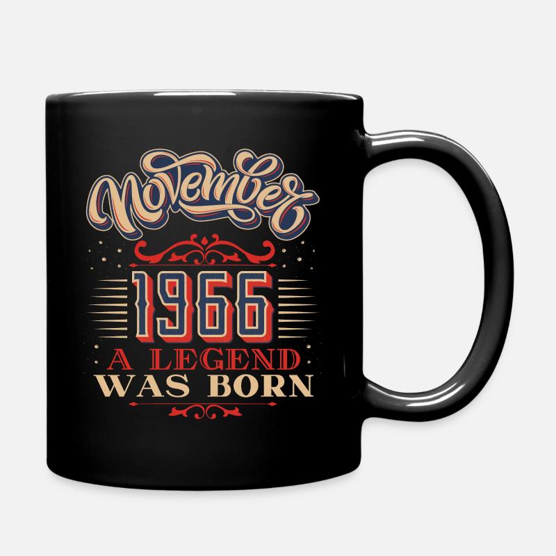 1966, Geburtstag, November 1966, 11.1966, 11-1966 - Tasse einfarbig - Schwarz