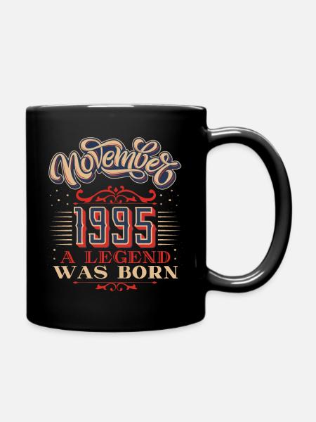 1995, Geburtstag, November 1995, 11.1995, 11-1995 - Tasse einfarbig - Schwarz