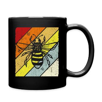 Vintage Bienen Flüsterer Bee Imker Biene Imkerei M - Tasse einfarbig - Schwarz - Rechts