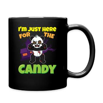 I'm Just Here For The Candy Scary Halloween Beast - Tasse einfarbig - Schwarz - Rechts