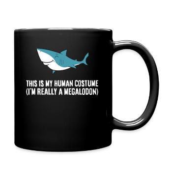 C’est mon costume humain, je suis vraiment un mégalodon - Mug uni - noir - Droite