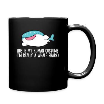 Das ist mein menschliches Kostüm Ich bin wirklich - Tasse einfarbig - Schwarz - Rechts