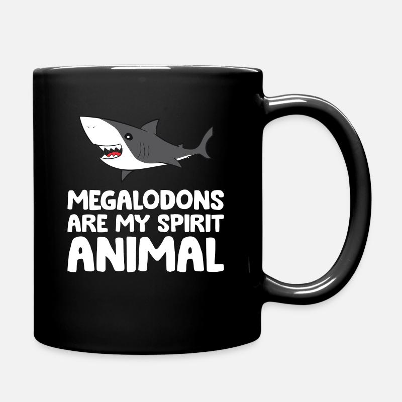 Megalodons sind mein Seelentier Megalodon-Hai - Tasse einfarbig - Schwarz