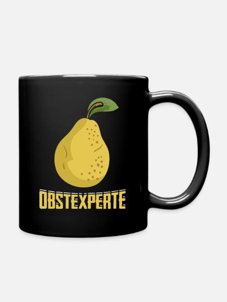 Obstexperte Geschenk Obstbauer - Tasse einfarbig - Schwarz