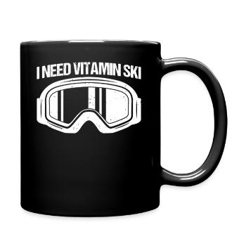 J’ai besoin de vitamines ski - Ski - Mug uni - noir - Droite