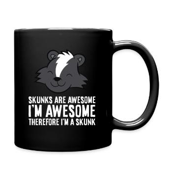 Les mouffettes sont géniales. Je suis génial Donc je suis un - Mug uni - noir - Droite
