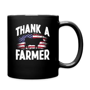 Cadeau agricole fermier pavillon des États-Unis - Mug uni - noir - Droite