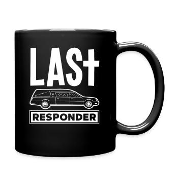 Bestatter Spruch Beruf Geschenk - Tasse einfarbig - Schwarz - Rechts