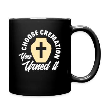 Bestatter Bestattung Urne - Tasse einfarbig - Schwarz - Rechts