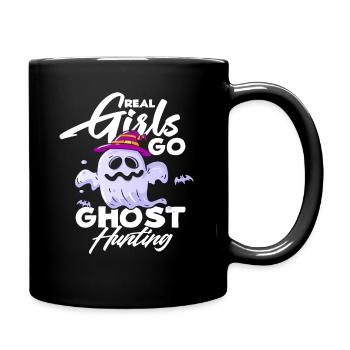 Ghost Hunter Girl Woman - Full Colour Mug - black - Right