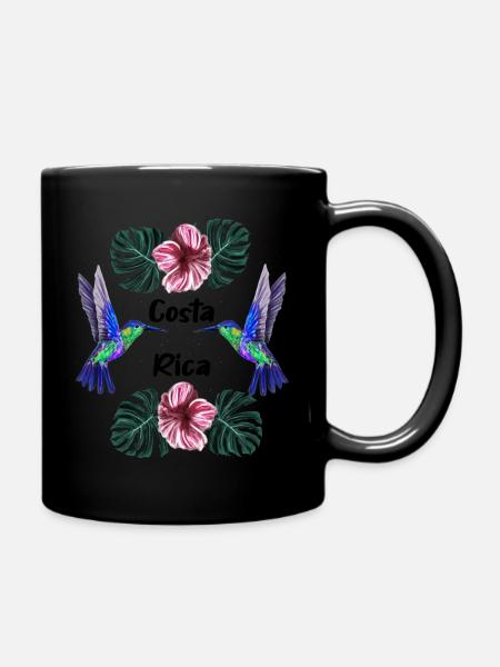 CostaRic Kolibri Shirt, Souvenir Costa Rica Tour - Full Colour Mug - black