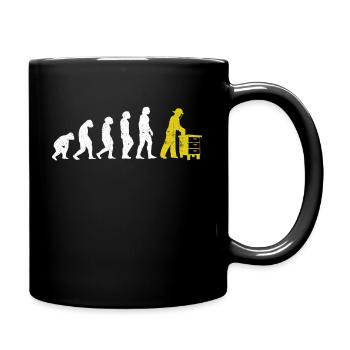 Evolution Imker Shirt - Geschenk Bienenzüchter Imk - Tasse einfarbig - Schwarz - Rechts