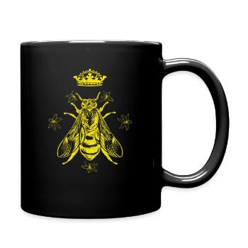 Bienenkönigin Geschenk für Hobby Imker Bienenvolk - Tasse einfarbig - Schwarz - Rechts