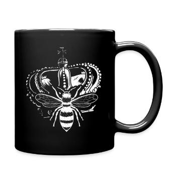 Bienenkönigin Geschenk für Hobby Imker Bienenvolk - Tasse einfarbig - Schwarz - Rechts