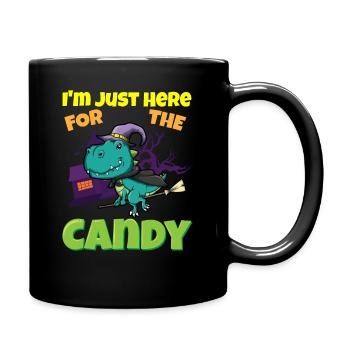 I'm Just Here For The Candy Scary Halloween Beast - Tasse einfarbig - Schwarz - Rechts