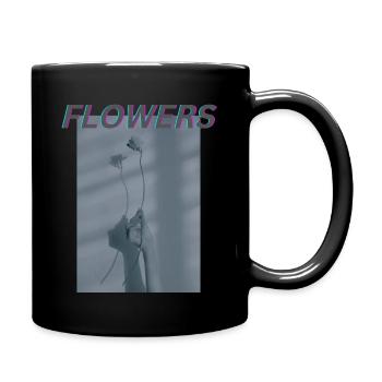 FLOWERS - Blumen - Tasse einfarbig - Schwarz - Rechts