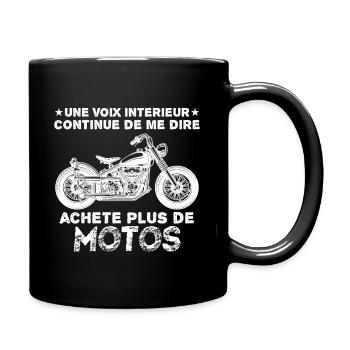 une voix intérieure Motos| Motard - Mug uni - noir - Droite