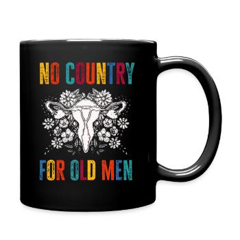 Pas de pays pour les vieillards utérus floral féministe - Mug uni - noir - Droite