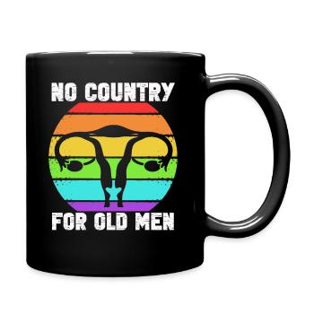 Pas de pays pour les vieillards utérus floral féministe - Mug uni - noir - Droite