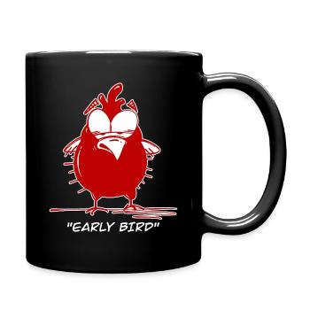 Early Bird Red - Full Colour Mug - black - Right