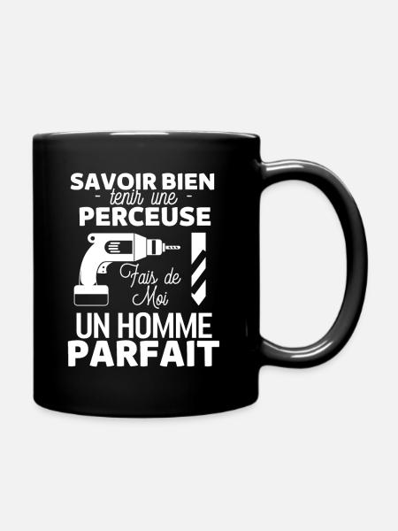 Homme parfait perceuse bricoleur - Mug uni - noir
