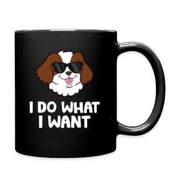 Je fais ce que je veux Cavalier King Charles - Mug uni - noir - Droite