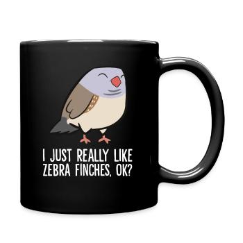 Amateurs de pinsons zèbres J’aime juste les pinsons zèbres - Mug uni - noir - Droite