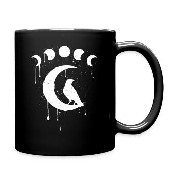 Occult Mondphase Gothic Grunge Okkult Aesthetic - Tasse einfarbig - Schwarz - Rechts
