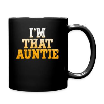 Je suis cette tante - Mug uni - noir - Droite