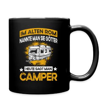 Lustiger Camping Spruch - Wohnwagen & Camper - Tasse einfarbig - Schwarz - Rechts