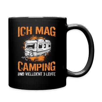 Lustiger Camping Spruch - Wohnwagen & Camper - Tasse einfarbig - Schwarz - Rechts