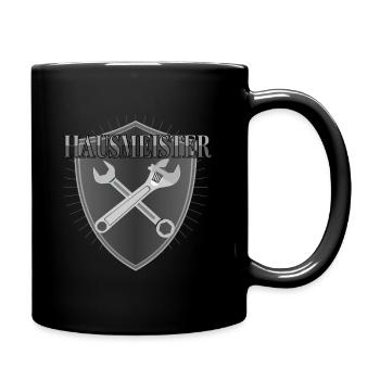Hausmeister Hauswart und Facility Manager - Tasse einfarbig - Schwarz - Rechts