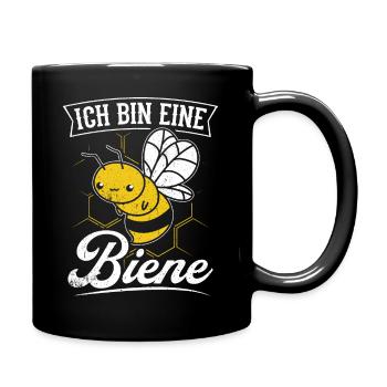 Ich Bin Eine Biene Geschenk Imker Biene Bienen Flü - Tasse einfarbig - Schwarz - Rechts
