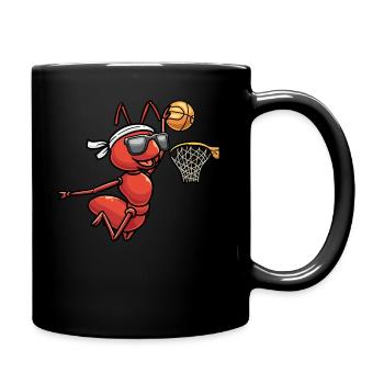 Feuerameise Spielt Basketball Spiel Männer Frauen - Tasse einfarbig - Schwarz - Rechts