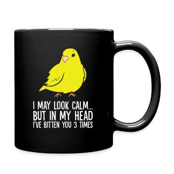 I May Look Calm In My Head I've Bitten You 3 - Full Colour Mug - black - Right