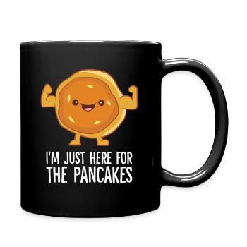 Je ne suis là que pour les crêpes - Mug uni - noir - Droite