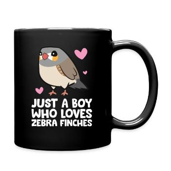 Juste un garçon qui aime les pinsons zèbres - Mug uni - noir - Droite