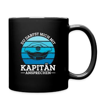Kapitänsmütze Bootsbesitzer Schiff Kapitän - Tasse einfarbig - Schwarz - Rechts