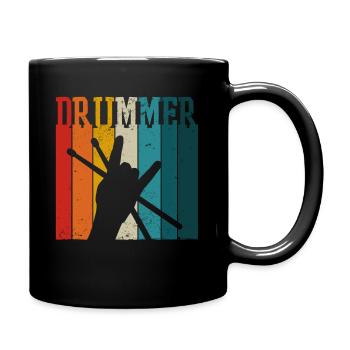 Drummer Percussionist & Drummer - Full Colour Mug - black - Right