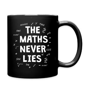 The maths never lies - Full Colour Mug - black - Right