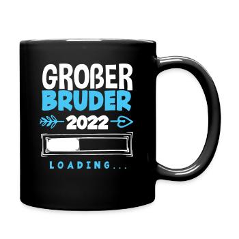 Nachwuchs Sohn Großer Bruder 2022 - Tasse einfarbig - Schwarz - Rechts