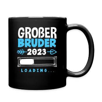 Nachwuchs Sohn Großer Bruder 2023 - Tasse einfarbig - Schwarz - Rechts
