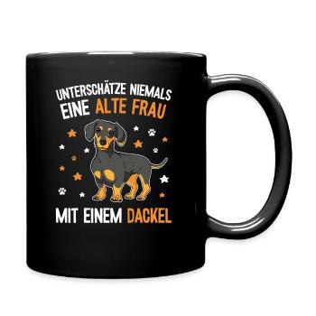 Teckel Hund Spruch - Dachshund & Dackel - Tasse einfarbig - Schwarz - Rechts