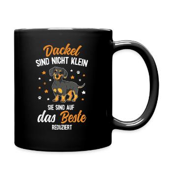 Teckel Hund Spruch - Dachshund & Dackel - Tasse einfarbig - Schwarz - Rechts