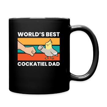 Cockatiel Parrot Papa Meilleur du monde - Mug uni - noir - Droite
