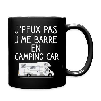 Je peux pas je me barre en camping car - Mug uni - noir - Droite