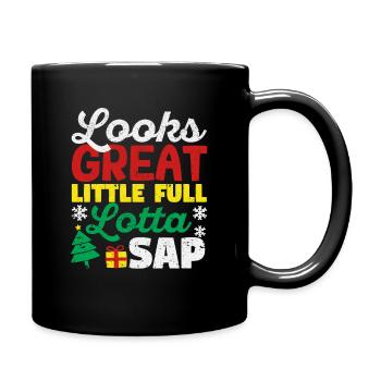 Looks great Small Full Lotta Sap Christmas - Full Colour Mug - black - Right