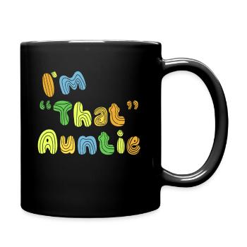 Je suis cette tante - Mug uni - noir - Droite