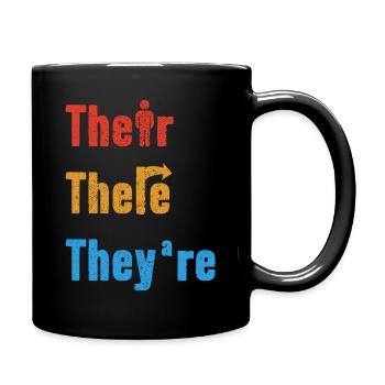 Leur là Ils sont professeur d’anglais Grammaire - Mug uni - noir - Droite